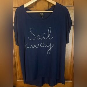 Navy Blue 'Sail Away' T-Shirt Anthropologie style